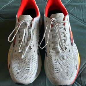 Brooks Gray and Red Athletic Shoes